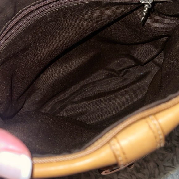 Vintage Coach Light Tan Leather Crossbody Purse Swingpack Legacy Soho w/ Fob - Picture 7 of 11